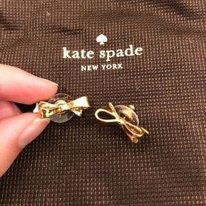 Gold Kate Spade Bow Earrings